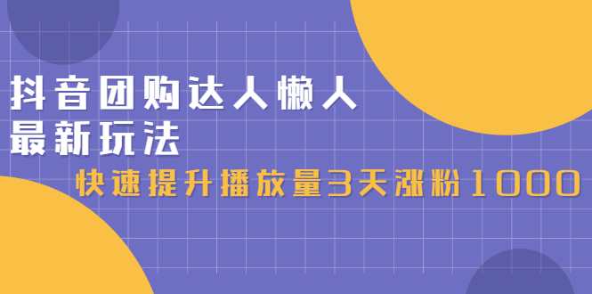 抖音团购达人懒人最新玩法，0基础轻松学做团购达人（初级班+高级班）-冰妍网