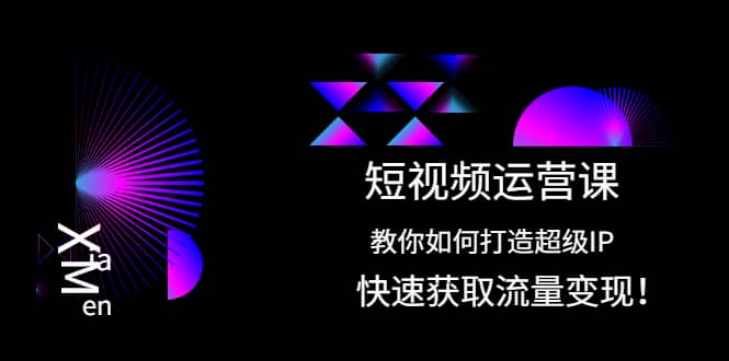 短视频运营课：教你如何打造超级IP，快速获取流量变现-冰妍网