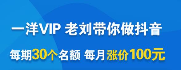 一洋电商抖音VIP，每月集训课+实时答疑+资源共享+联盟合作价值580元-冰妍网