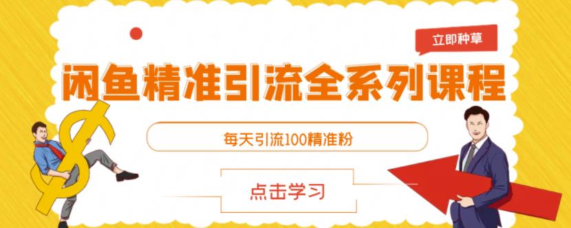 闲鱼精准引流全系列课程，每天引流100精准粉【视频课程】-冰妍网