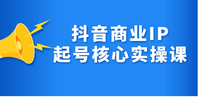 抖音商业IP起号核心实操课，带你玩转算法，流量，内容，架构，变现-冰妍网