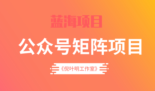 蓝海公众号矩阵项目训练营，0粉冷启动，公众号矩阵账号粉丝突破30w-冰妍网