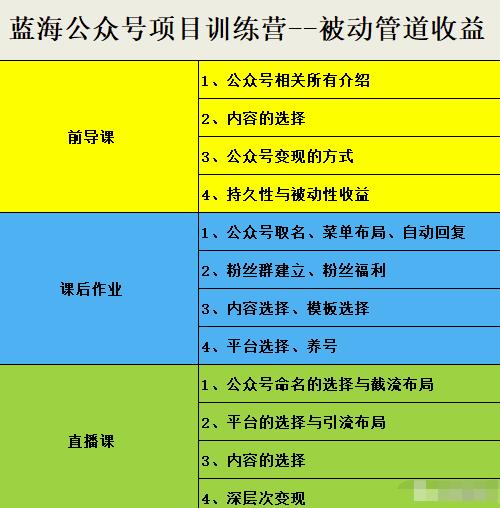 米辣微课·蓝海公众号项目训练营，手把手教你实操运营公众号和小程序变现-冰妍网