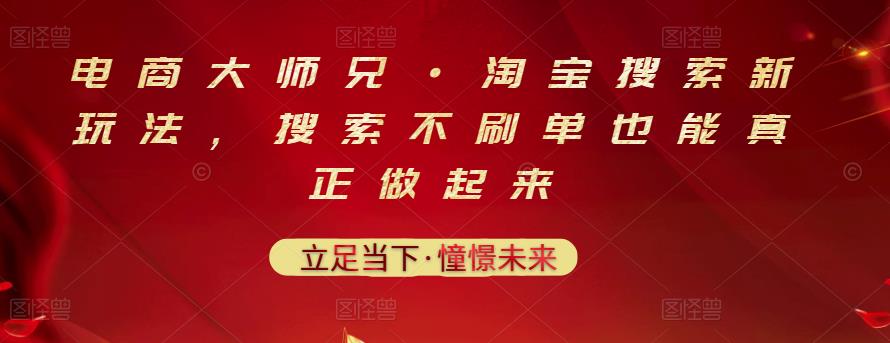 电商大师兄·淘宝搜索新玩法，搜索不刷单也能真正做起来-冰妍网