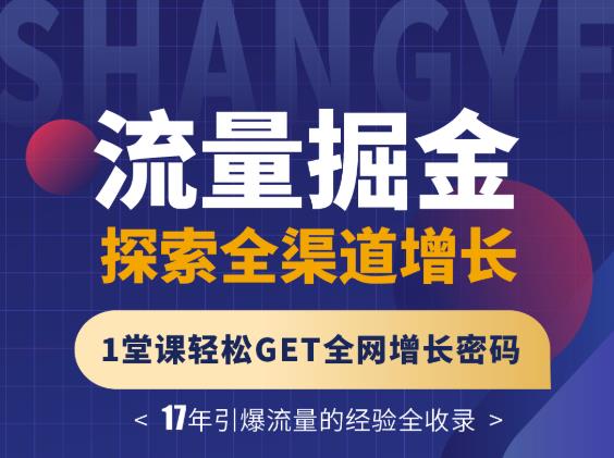 张琦流量掘金探索全渠道增长，1堂课轻松GET全网增长密码-冰妍网