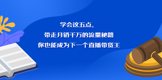 学会这五点，带走月销千万的流量秘籍，你也能成为下一个直播带货王-冰妍网