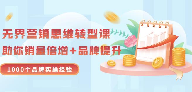 无界营销思维转型课：1000个品牌实操经验，助你销量倍增（20节视频）-冰妍网