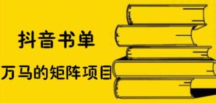 抖音书单号矩阵项目，看看书单矩阵如何月销百万-冰妍网