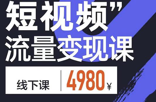 短视频流量变现课，学成即可上路，抓住时代的红利-冰妍网