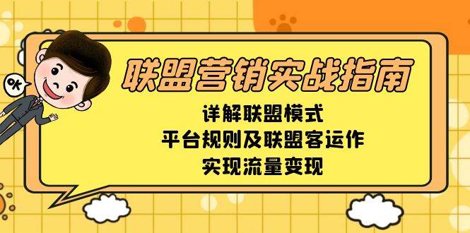 联盟营销实战指南，详解联盟模式、平台规则及联盟客运作，实现流量变现-冰妍网