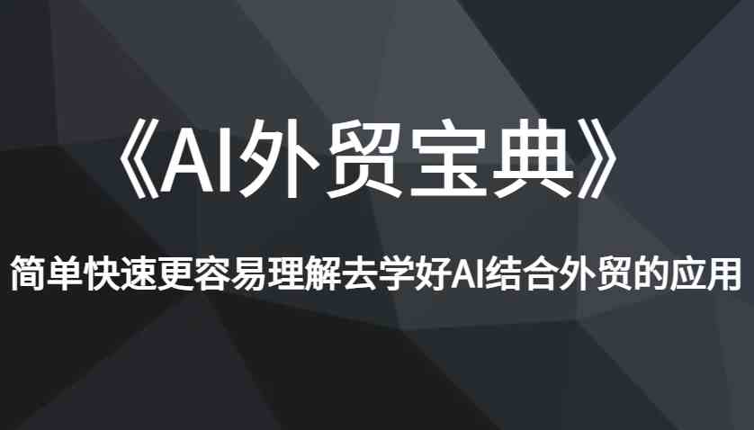 《AI外贸宝典》简单快速更容易理解去学好AI结合外贸的应用-冰妍网