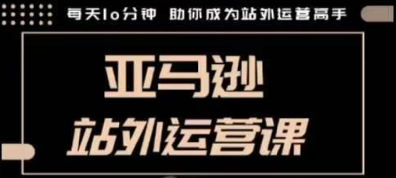 聪明的跨境人都在学的亚马逊站外运营课，每天10分钟，手把手教你成为站外运营高手-冰妍网