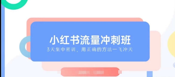 小红书流量冲刺班2025，最懂小红书的女人，快速教你2025年入局小红书-冰妍网